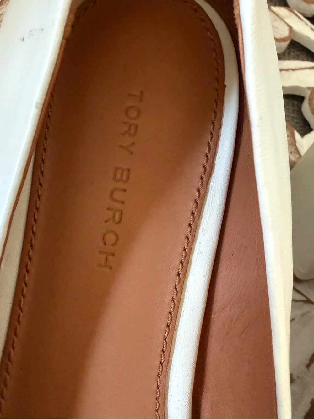 Tory Burch Women's Logo Cap-Toe Block Heels Shoes 6
